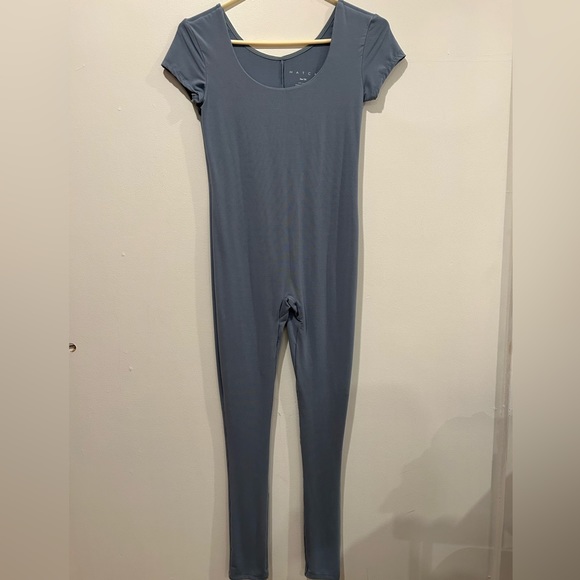 HATCH - the body cap sleeve unitard - stone blue - xs - Picture 2 of 2
